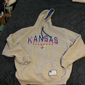 Colosseum Gray Kansas Jayhawks Hoodie - - L